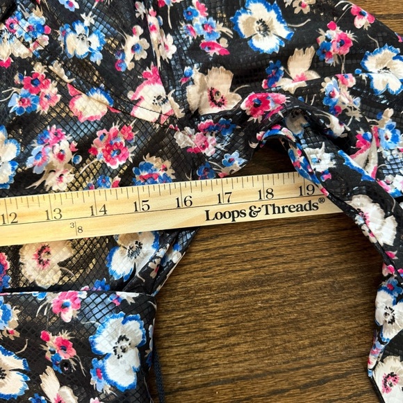 ROTATE Birger Christensen Size 2 Jojo Floral Print Midi Shirtdress - Picture 8 of 12